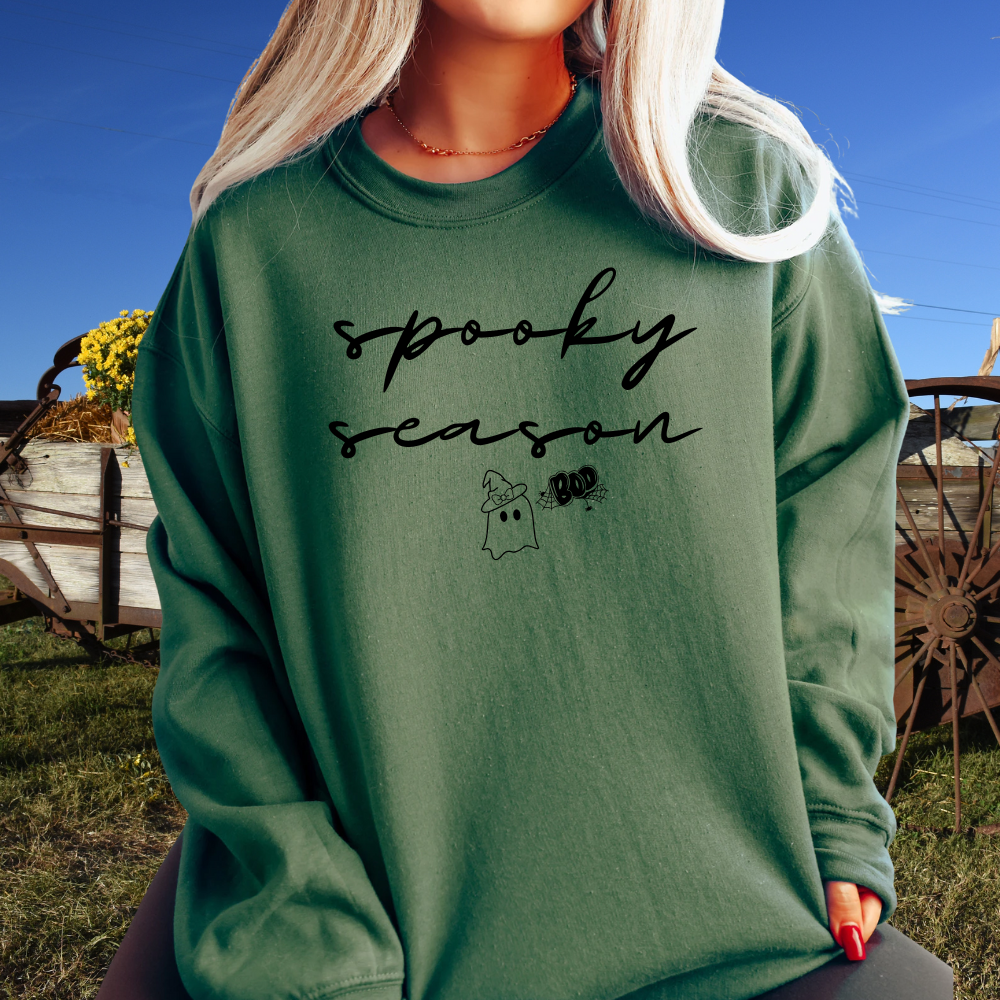Cute Spooky Season Halloween BOO Sweatshirt For Fall