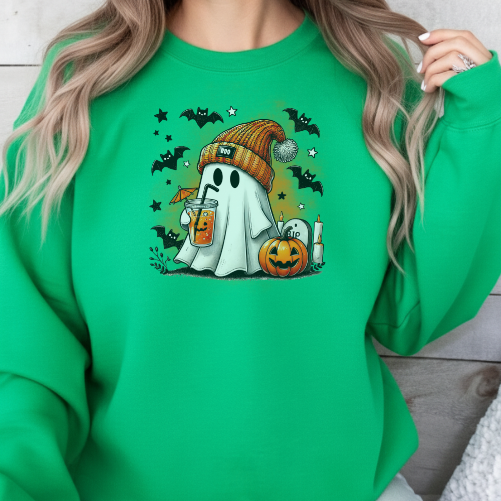 Cute Ghost Halloween Sweatshirt & Hoodie | Spooky Season Ghost Pullover