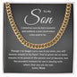 To My Son I Closed My Eyes for But A Moment Cuban Link