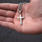 Men's Cross Necklace – Inspirational Gift for Husband or Boyfriend | Love & Faith Message Card