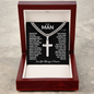 Men's Cross Necklace – Inspirational Gift for Husband or Boyfriend | Love & Faith Message Card