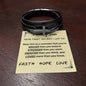 Multi Layer Retro Son PU Leather Bracelet Faith Hope Love