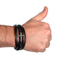 Multi Layer Retro Son PU Leather Bracelet Faith Hope Love
