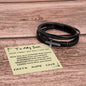 Multi Layer Retro Son PU Leather Bracelet Faith Hope Love