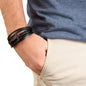 Multi Layer Retro Son PU Leather Bracelet Faith Hope Love