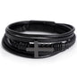 Multi Layer Retro Son PU Leather Bracelet Faith Hope Love
