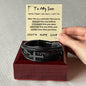 Multi Layer Retro Son PU Leather Bracelet Faith Hope Love