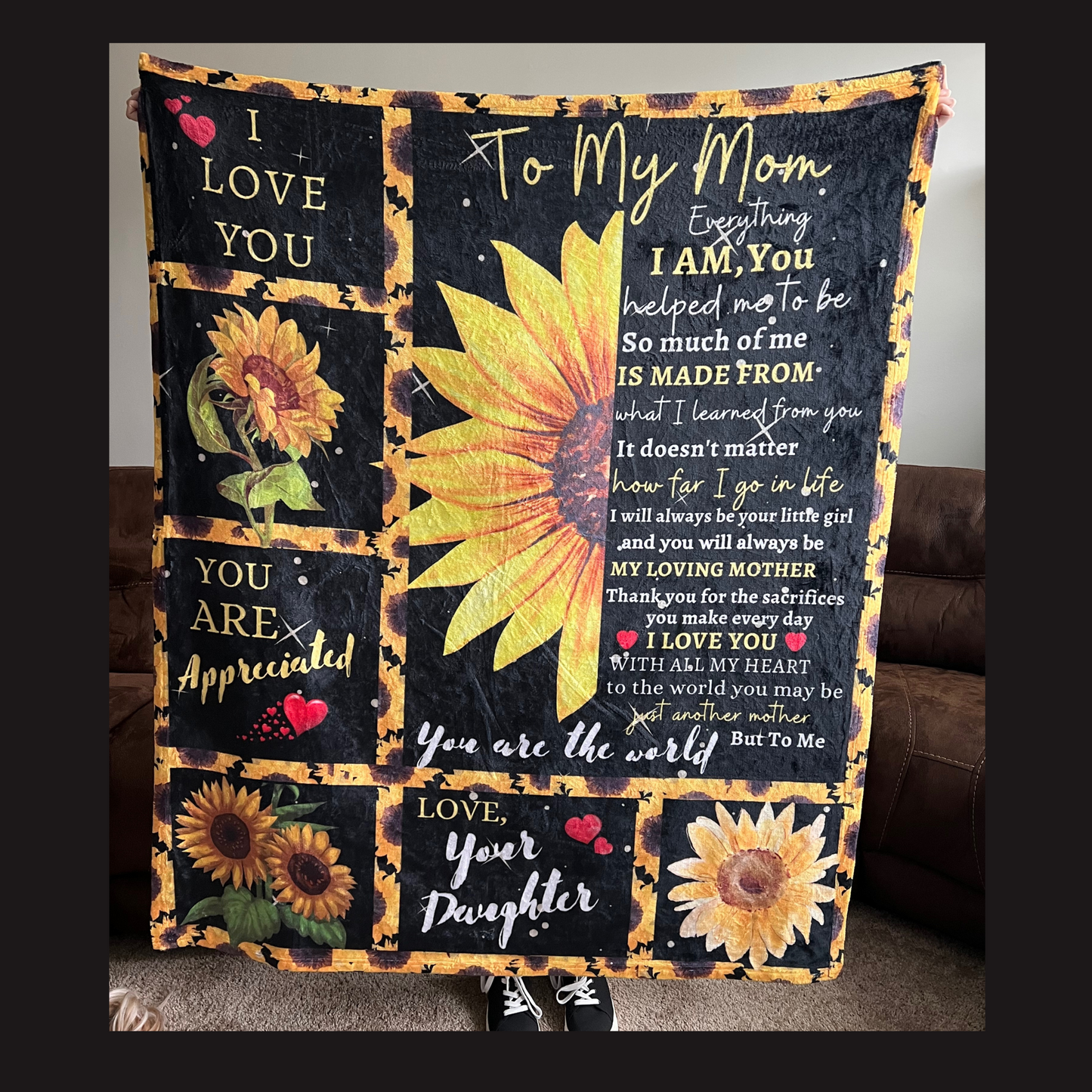 To My Mom Comfy Cozy Plush Fleece Blanket 50x60