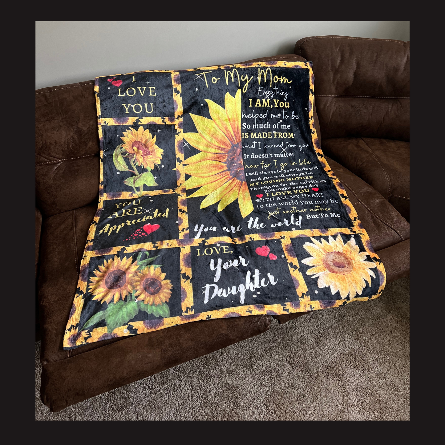 To My Mom Comfy Cozy Plush Fleece Blanket 50x60