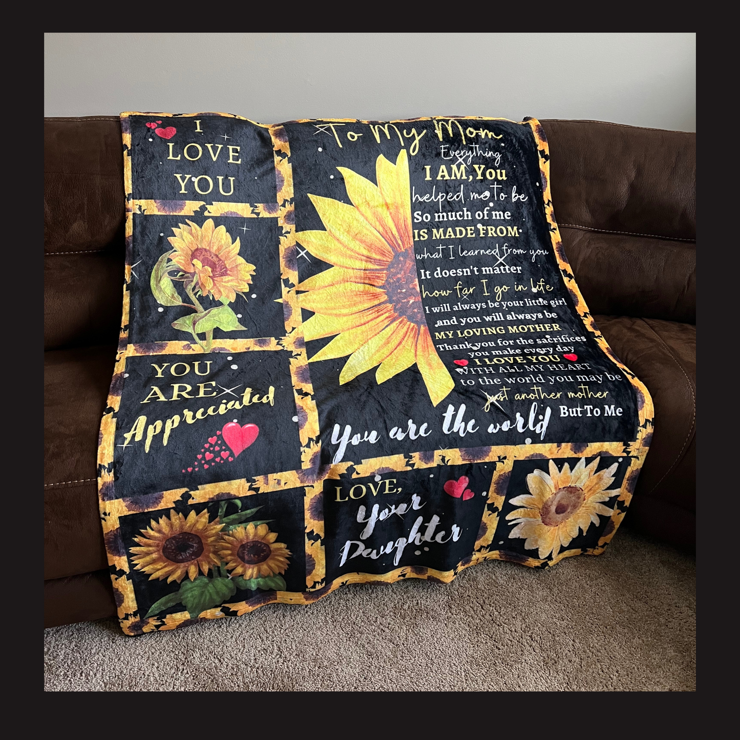 To My Mom Comfy Cozy Plush Fleece Blanket 50x60