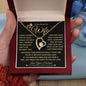 To My Beautiful Wife Gold Forever Love I Squeezed This Necklace