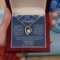 To My Daughter Love Mom Heart Necklace