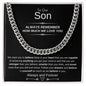 To Our Son Cuban Link Chain Generic Ending