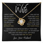 To My Wife I Didn't Marry You Gold Love Knot