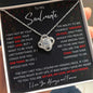 To My Soulmate Valentines Birthday Anniversary Christmas Gift Love Knot
