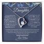To My Daughter Love Mom Heart Necklace