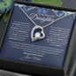 To My Daughter Love Mom Heart Necklace