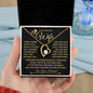 To My Beautiful Wife Gold Forever Love I Squeezed This Necklace