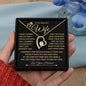 To My Beautiful Wife Gold Forever Love I Squeezed This Necklace