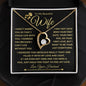 To My Beautiful Wife Gold Forever Love I Squeezed This Necklace