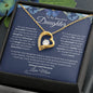 To My Daughter Love Mom Heart Necklace