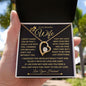 To My Beautiful Wife Gold Forever Love I Squeezed This Necklace