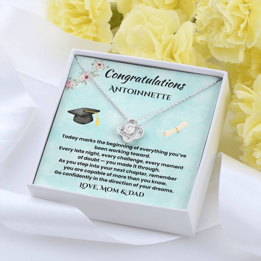 Personalized Graduation Name Necklace Gift for Daughter |  Class of 2026 Keepsake