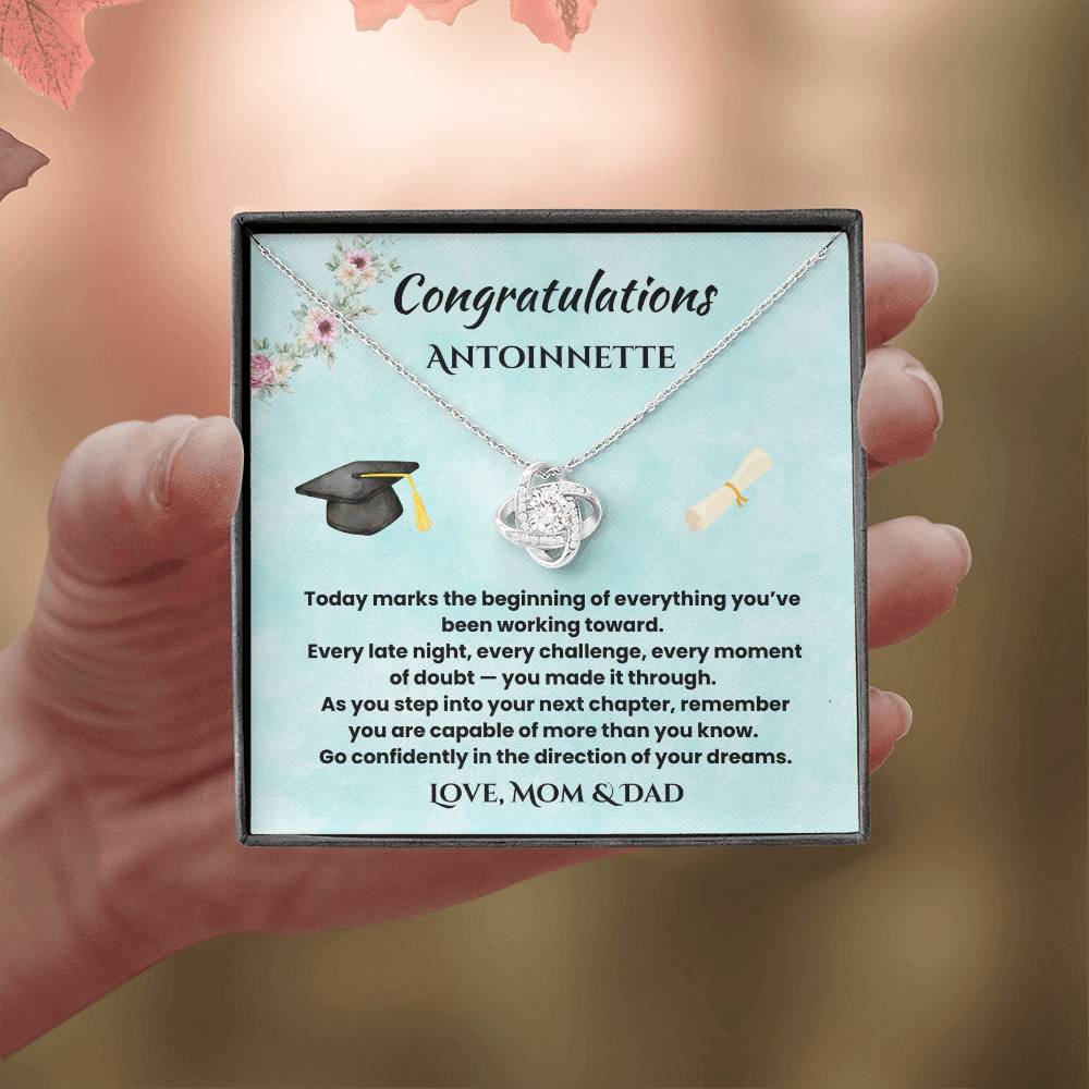 Personalized Graduation Name Necklace Gift for Daughter |  Class of 2026 Keepsake