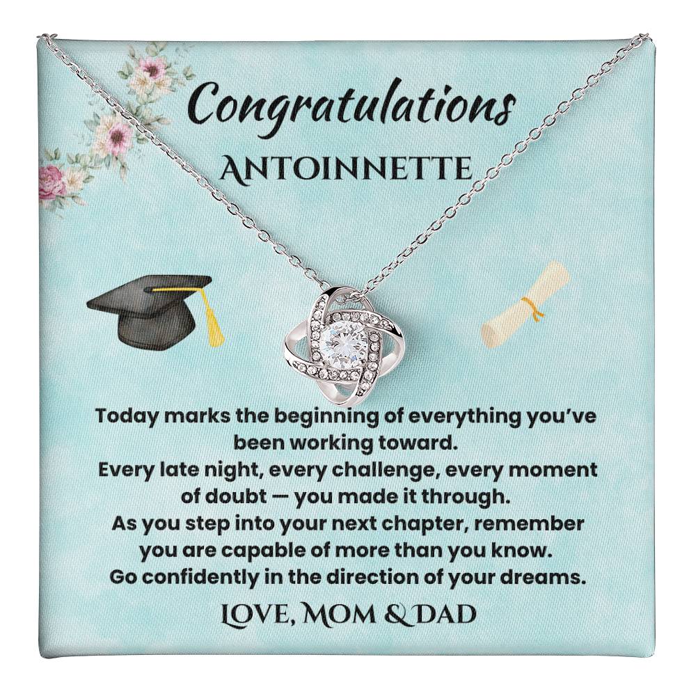 Personalized Graduation Name Necklace Gift for Daughter |  Class of 2026 Keepsake