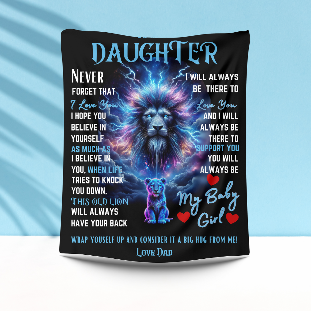 To My Daughter Never Forget Lion Electric Blanket