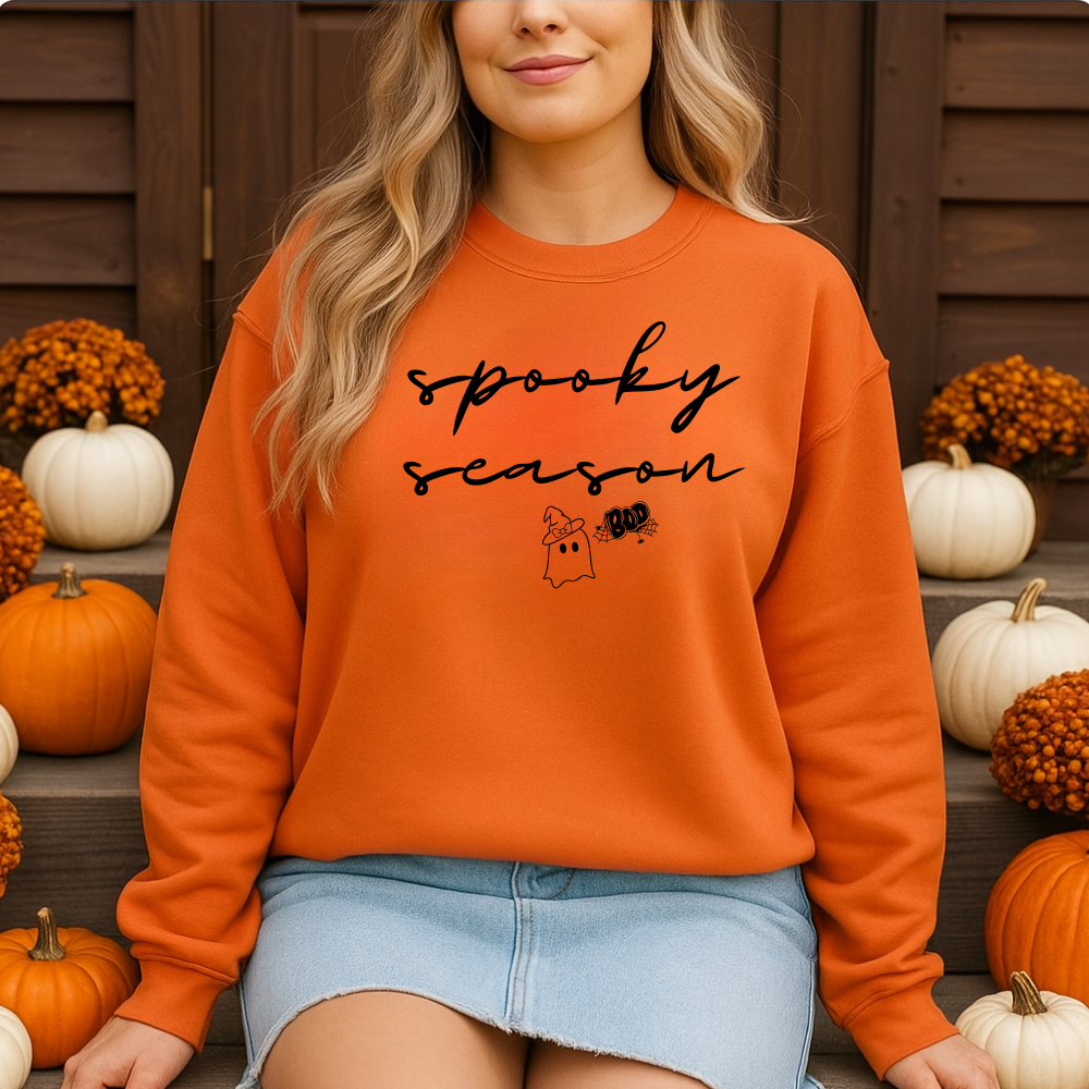 Cute Spooky Season Halloween BOO Sweatshirt For Fall