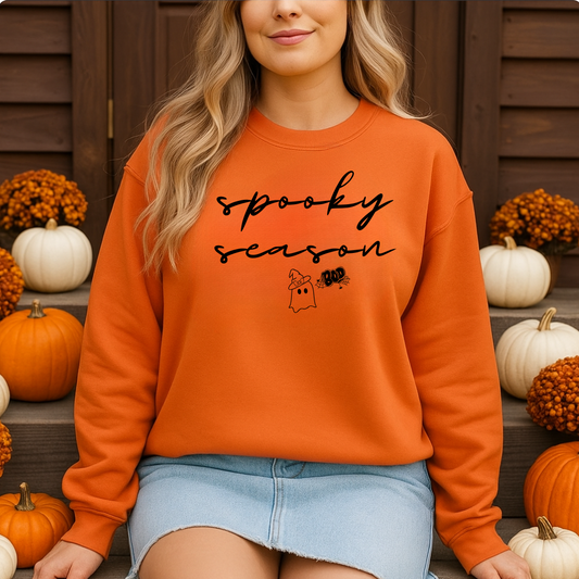 Cute Spooky Season Halloween BOO Sweatshirt For Fall