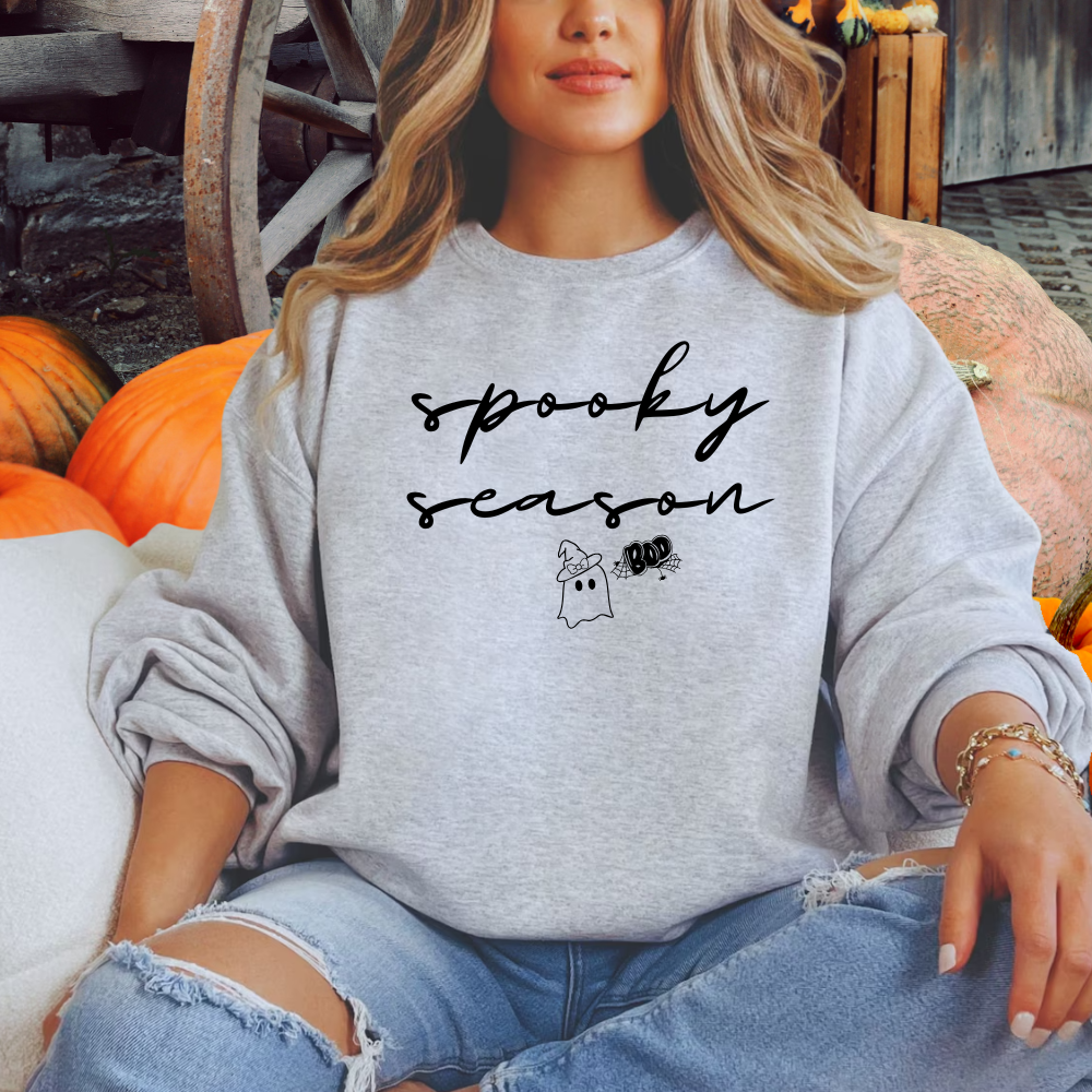 Cute Spooky Season Halloween BOO Sweatshirt For Fall