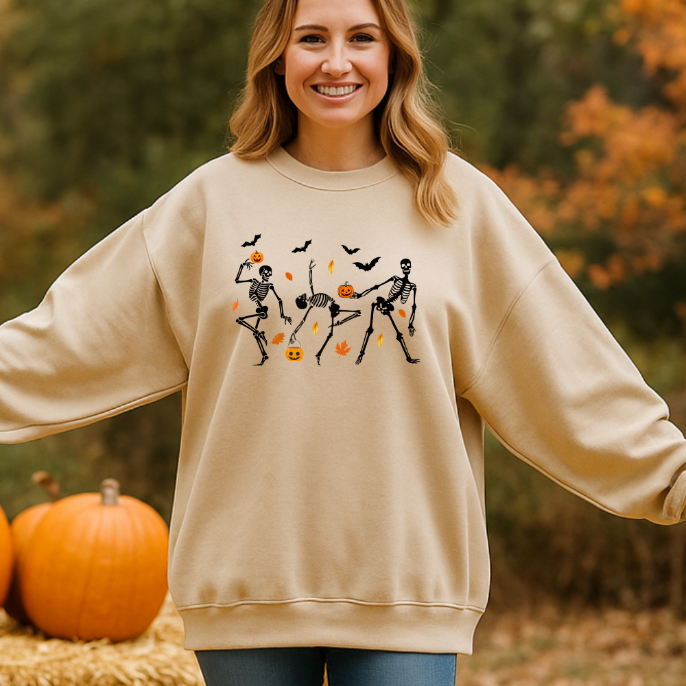 Halloween Dancing Skeletons Cute Sweatshirt | Hoodie