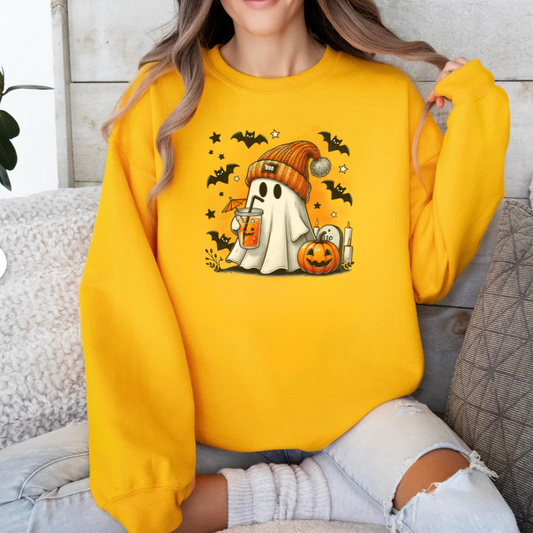 Cute Ghost Halloween Sweatshirt & Hoodie | Spooky Season Ghost Pullover