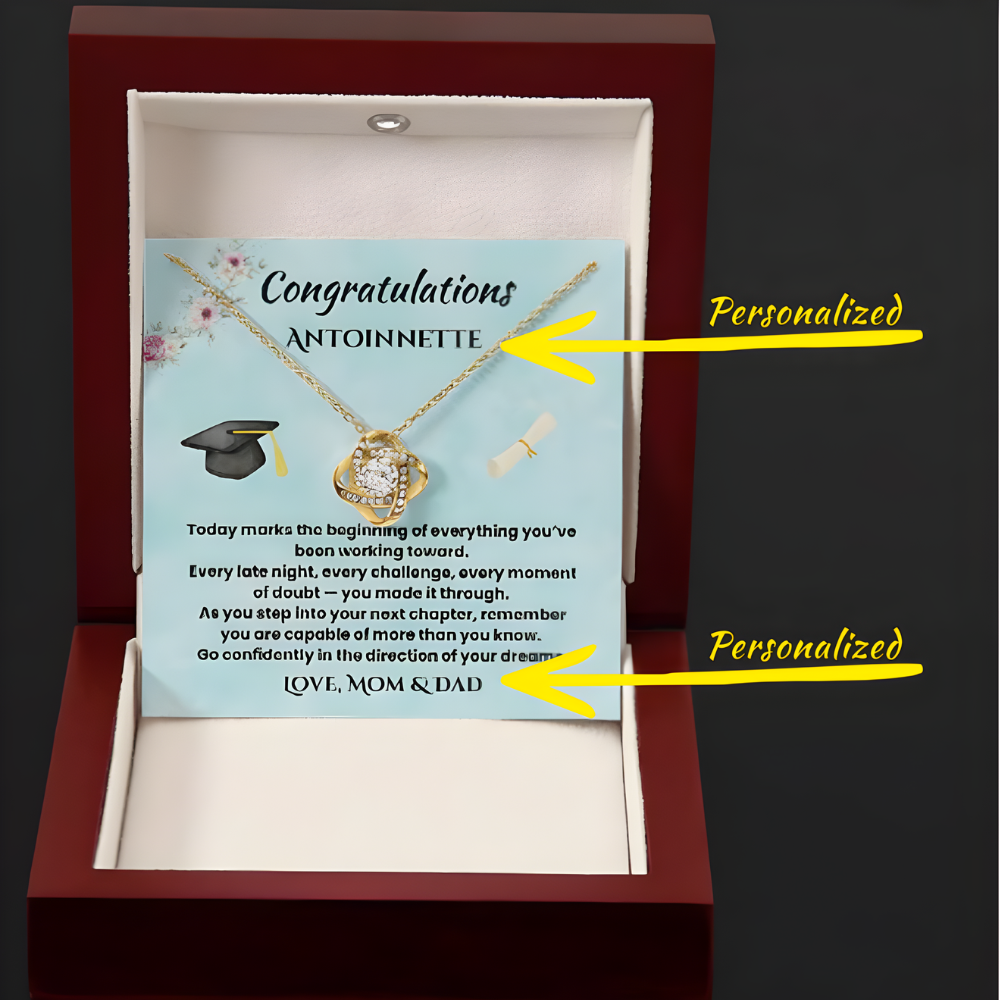 Personalized Graduation Name Necklace Gift for Daughter |  Class of 2026 Keepsake