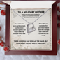 To a Military Mother Necklace – Proud Military Mom Appreciation Gift