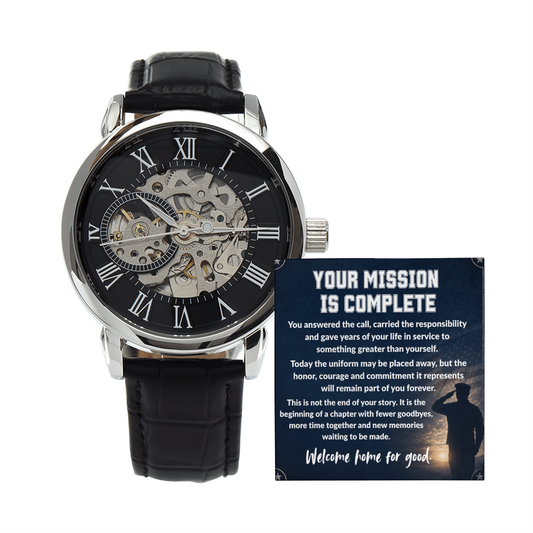 Military Retirement Watch – Your Mission Is Complete, Welcome Home for Good Gift