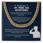 To My Son Serving Our Country Necklace – My Pride Has No Distance Military Gift