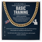 To My Soldier Basic Training Graduation Necklace – Proud Military Gift for Son, Daughter, Husband or Loved One