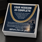 Military Retirement Necklace – Your Mission Is Complete, Welcome Home for Good