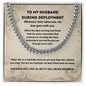 To My Husband During Deployment Necklace – Military Love and Long-Distance Gift