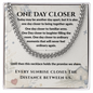 One Day Closer Deployment Necklace – Long-Distance Military Love Gift