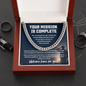 Military Retirement Necklace – Your Mission Is Complete, Welcome Home for Good