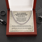 To My Husband During Deployment Necklace – Military Love and Long-Distance Gift