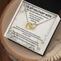 To My Military Wife Necklace – The Strength Behind the Service Love Knot Gift