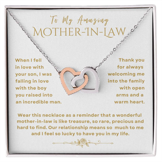 Mother In Law Necklace Gift for Mother In Law Wedding Day Birthday Mother's Day Christmas Mother In Law From Bride Daughter In Law