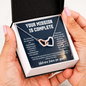 Military Retirement Necklace For Her – Your Mission Is Complete, Welcome Home for Good Gift