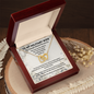 To My Military Wife Necklace – The Strength Behind the Service Love Knot Gift