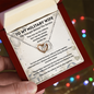 To My Military Wife Necklace – The Strength Behind the Service Love Knot Gift